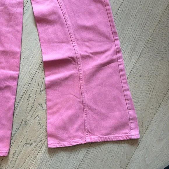 PInk Zara baggy denim jeans wide leg 0 - Picture 2 of 4